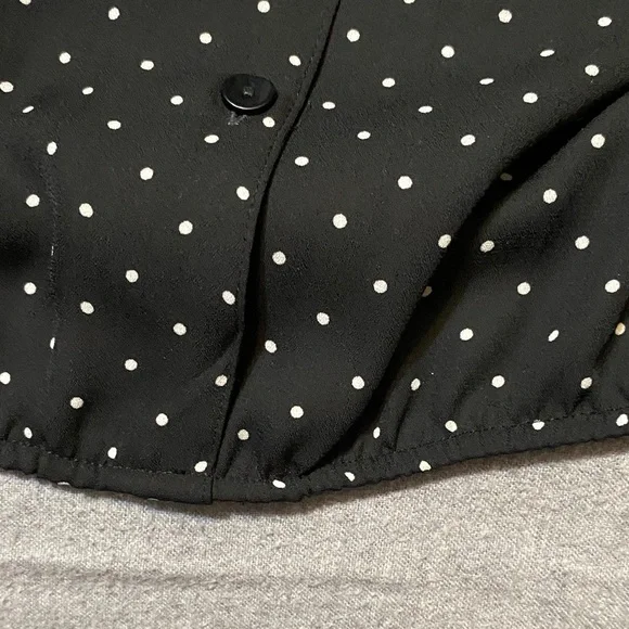 I.N. San Francisco Black and White Polka Dot Top - Picture 5 of 11